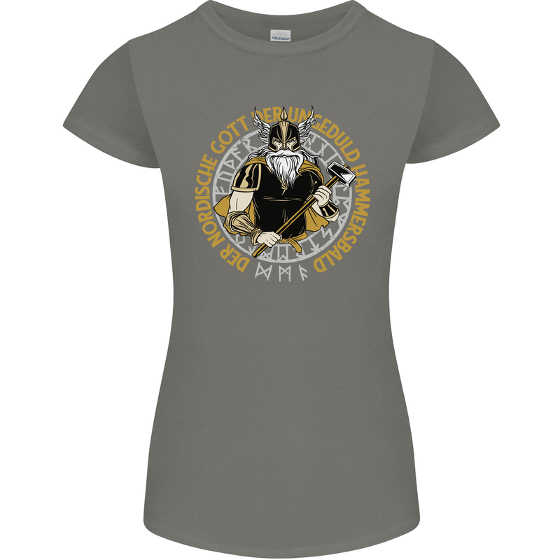 A Viking Man Womens Petite Cut T-Shirt Charcoal