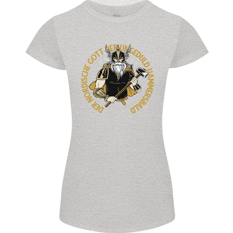 A Viking Man Womens Petite Cut T-Shirt Sports Grey