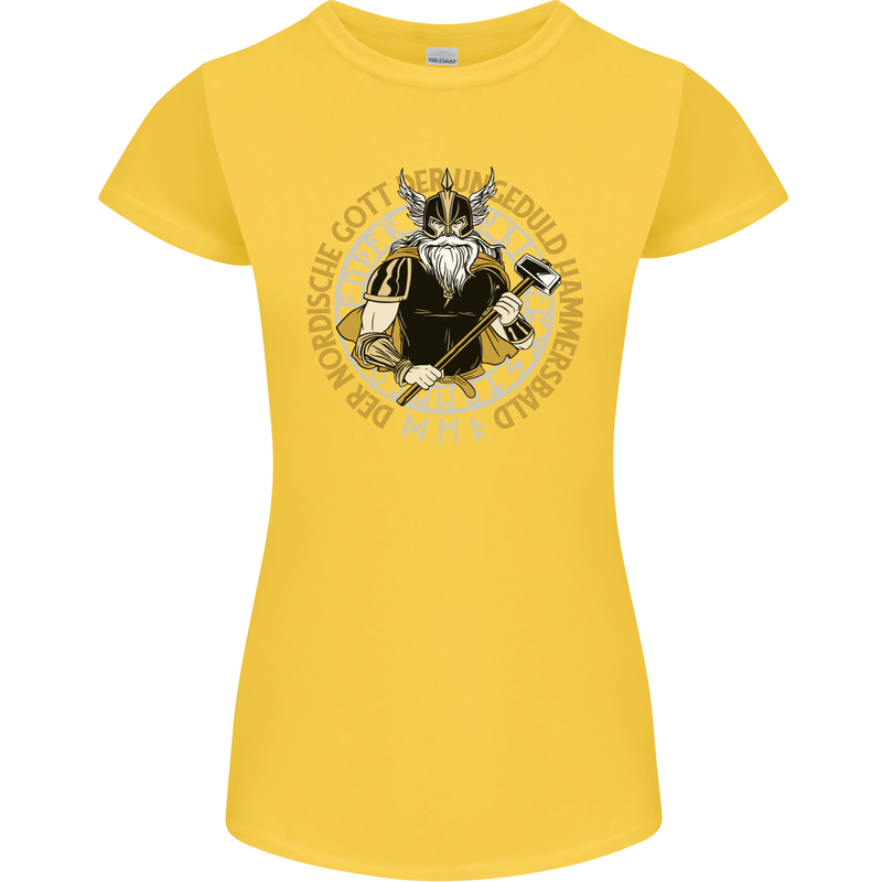 A Viking Man Womens Petite Cut T-Shirt Yellow