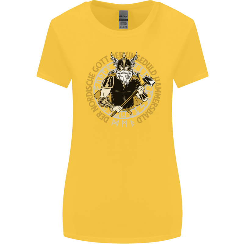A Viking Man Womens Wider Cut T-Shirt Yellow