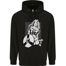 A Viking Shield Maiden Warrior Mens 80% Cotton Hoodie Black