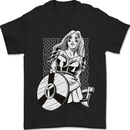 A Viking Shield Maiden Warrior Mens T-Shirt 100% Cotton Black