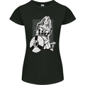 A Viking Shield Maiden Warrior Womens Petite Cut T-Shirt Black