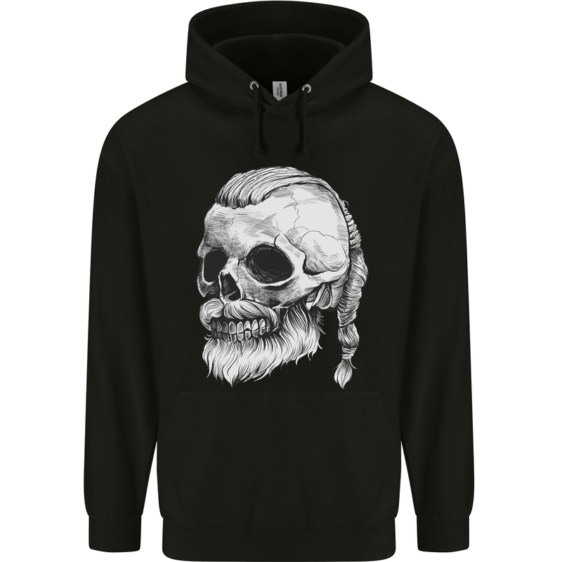 A Viking Skull Childrens Kids Hoodie Black