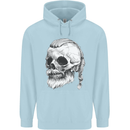 A Viking Skull Childrens Kids Hoodie Light Blue