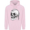 A Viking Skull Childrens Kids Hoodie Light Pink