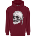A Viking Skull Childrens Kids Hoodie Maroon