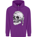 A Viking Skull Childrens Kids Hoodie Purple