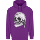 A Viking Skull Childrens Kids Hoodie Purple