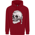 A Viking Skull Childrens Kids Hoodie Red