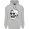 A Viking Skull Childrens Kids Hoodie Sports Grey