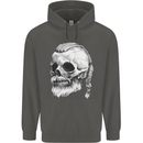 A Viking Skull Childrens Kids Hoodie Storm Grey