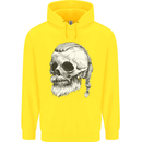 A Viking Skull Childrens Kids Hoodie Yellow