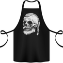 A Viking Skull Cotton Apron 100% Organic Black