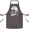 A Viking Skull Cotton Apron 100% Organic Dark Grey