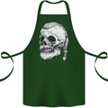 A Viking Skull Cotton Apron 100% Organic Forest Green