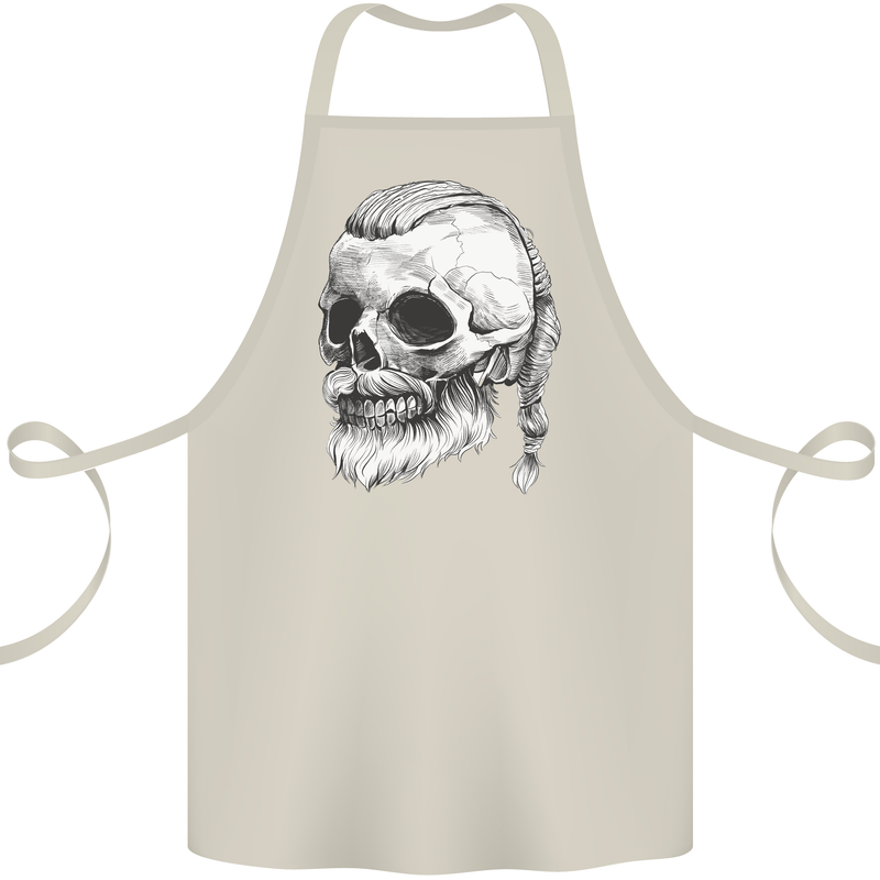 A Viking Skull Cotton Apron 100% Organic Natural