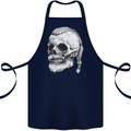 A Viking Skull Cotton Apron 100% Organic Navy Blue