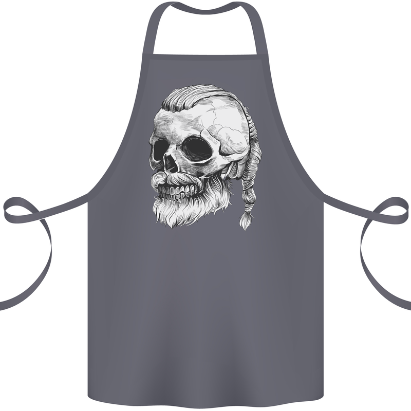 A Viking Skull Cotton Apron 100% Organic Steel