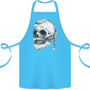 A Viking Skull Cotton Apron 100% Organic Turquoise
