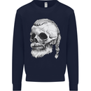 A Viking Skull Kids Sweatshirt Jumper Navy Blue