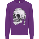 A Viking Skull Kids Sweatshirt Jumper Purple