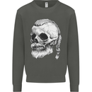 A Viking Skull Kids Sweatshirt Jumper Storm Grey