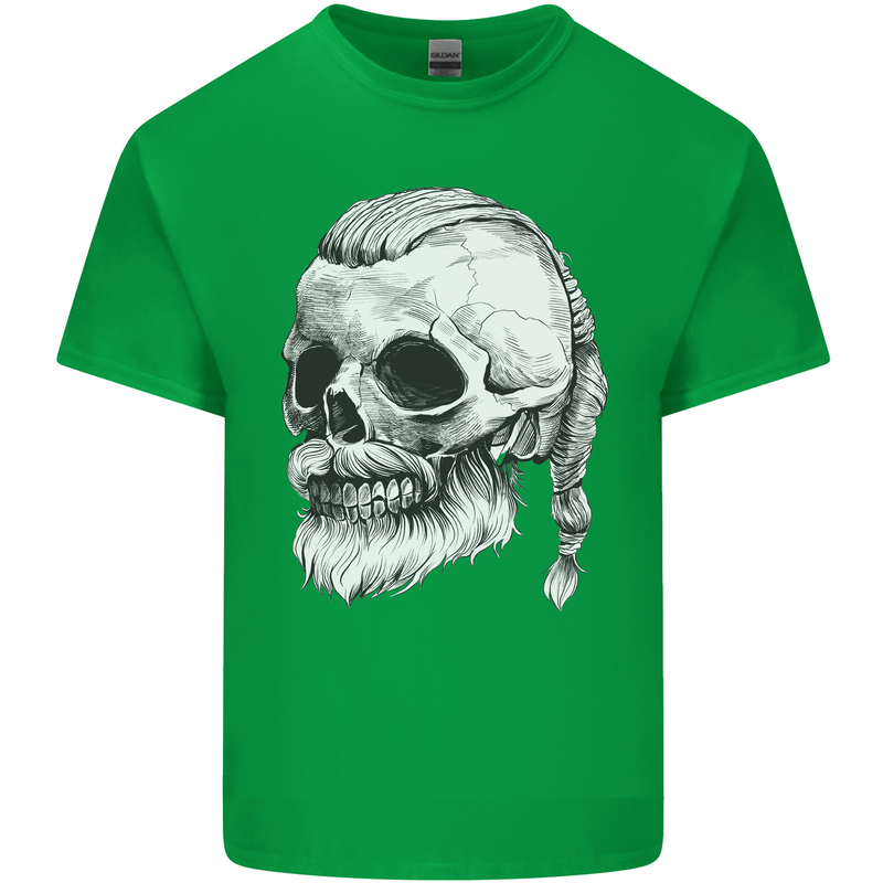 A Viking Skull Kids T-Shirt Childrens Irish Green