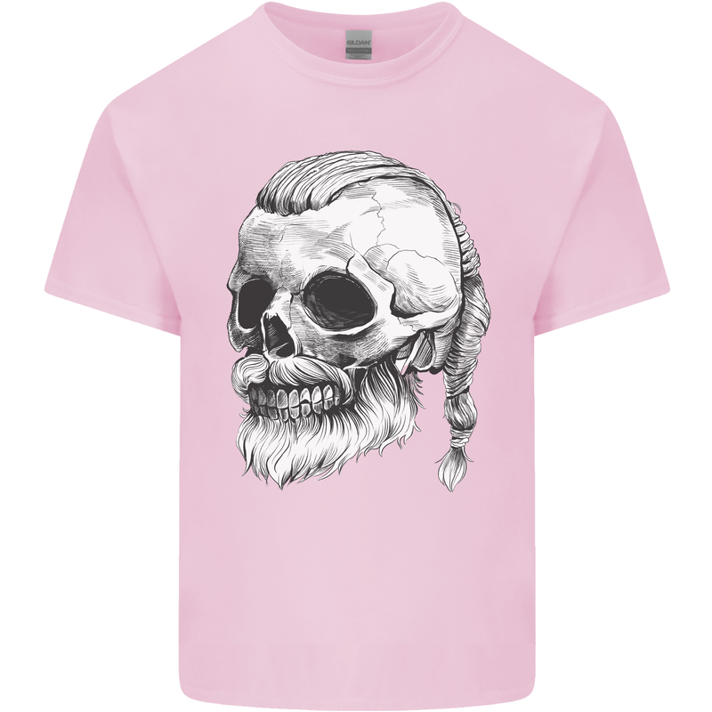 A Viking Skull Kids T-Shirt Childrens Light Pink