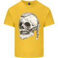 A Viking Skull Kids T-Shirt Childrens Yellow