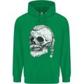 A Viking Skull Mens 80% Cotton Hoodie Irish Green