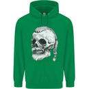 A Viking Skull Mens 80% Cotton Hoodie Irish Green
