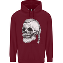 A Viking Skull Mens 80% Cotton Hoodie Maroon