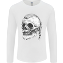 A Viking Skull Mens Long Sleeve T-Shirt White