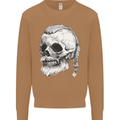 A Viking Skull Mens Sweatshirt Jumper Caramel Latte