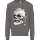 A Viking Skull Mens Sweatshirt Jumper Charcoal