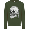 A Viking Skull Mens Sweatshirt Jumper Forest Green