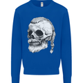 A Viking Skull Mens Sweatshirt Jumper Royal Blue