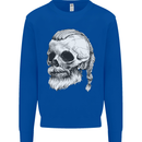 A Viking Skull Mens Sweatshirt Jumper Royal Blue