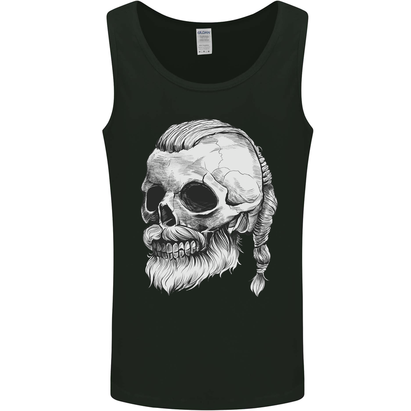 A Viking Skull Mens Vest Tank Top Black