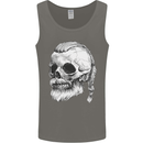 A Viking Skull Mens Vest Tank Top Charcoal