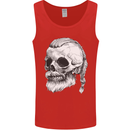 A Viking Skull Mens Vest Tank Top Red