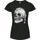 A Viking Skull Womens Petite Cut T-Shirt Black