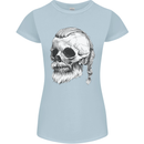 A Viking Skull Womens Petite Cut T-Shirt Light Blue