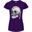 A Viking Skull Womens Petite Cut T-Shirt Purple