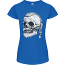 A Viking Skull Womens Petite Cut T-Shirt Royal Blue