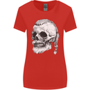 A Viking Skull Womens Wider Cut T-Shirt Red