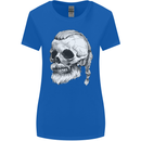 A Viking Skull Womens Wider Cut T-Shirt Royal Blue