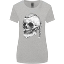 A Viking Skull Womens Wider Cut T-Shirt Sports Grey
