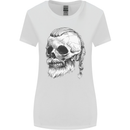 A Viking Skull Womens Wider Cut T-Shirt White